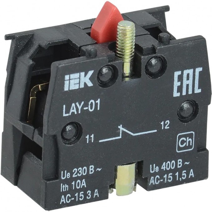 Блок контактный IEK 1р для LAY5 BDK11