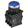Кнопка с подсветкой IEK MASTER MI-BT60-11D-3-12-K07 d=22мм 1NO+1NC синяя MI-BT60-11D-3-12-K007