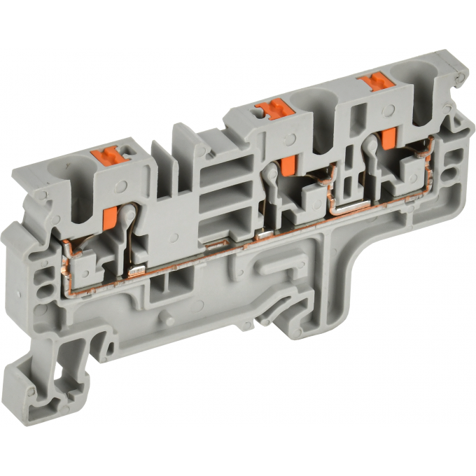 Колодка клеммная IEK CP-MC 3 вывода 4мм2 серая YCT22-00-3-K03-004