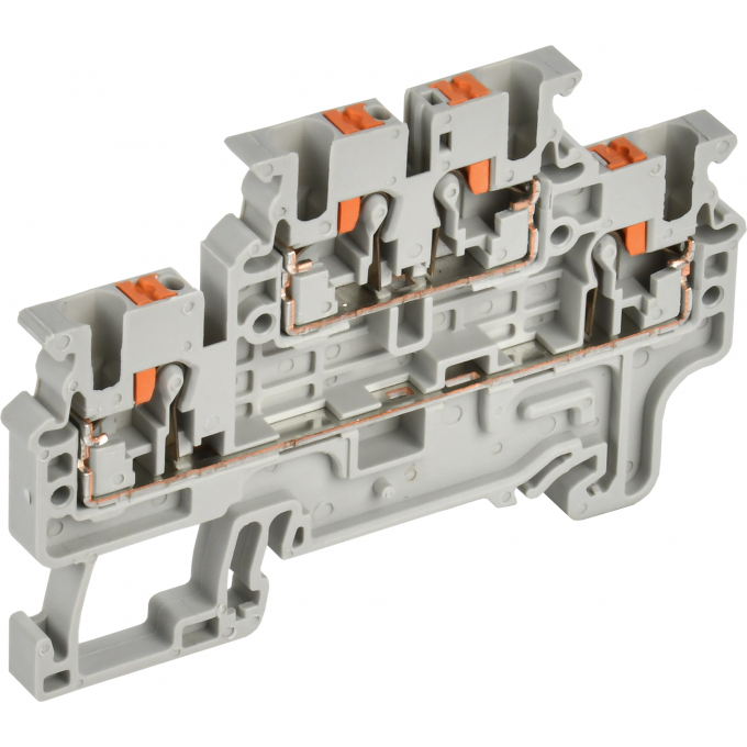 Колодка клеммная IEK CP-ML 2 ур. 2,5мм2 серая YCT23-00-2-K03-002