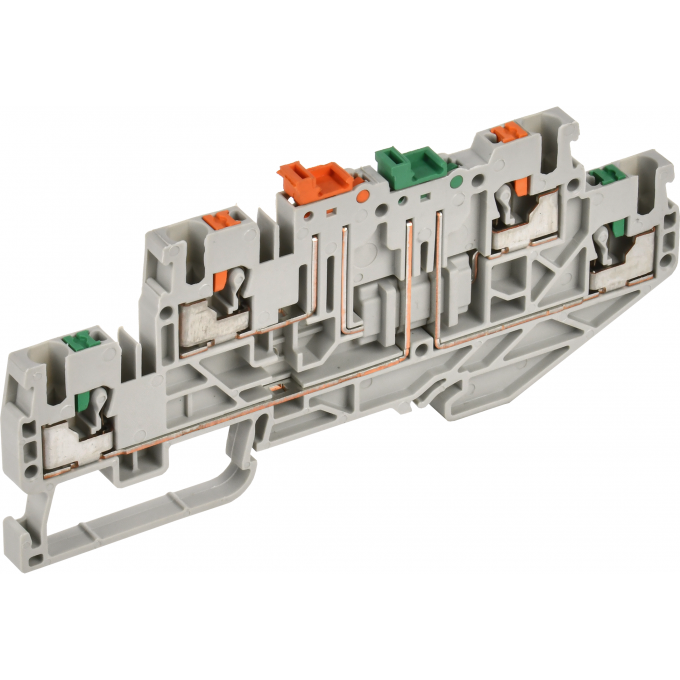 Колодка клеммная IEK CP-ML 2 ур. нож. разм. 2,5мм2 серая YCT23-04-2-K03-002