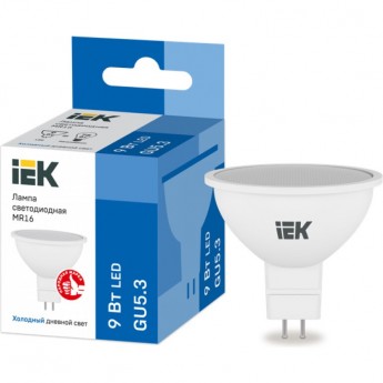 Лампа светодиодная IEK MR16 софит 9Вт 230В 6500К GU5.3 - LLE-MR16-9-230-65-GU5