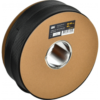 Оплетка кабельная IEK 50-60мм полиэстер 50м черная