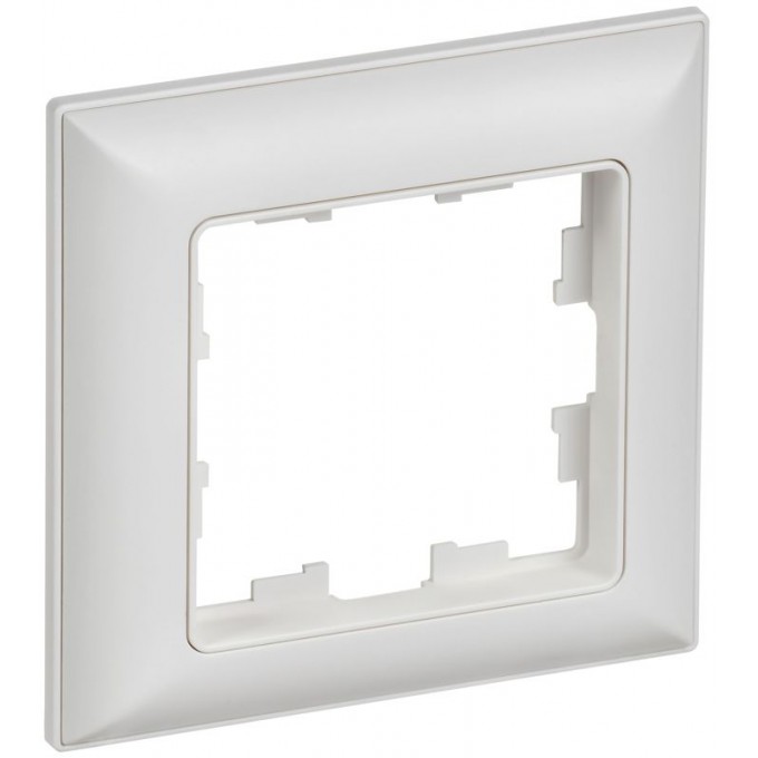 Рамка 1-местная IEK BRITE РУ-1-БрАБ арктич. бел./бел. BR-M12-12-K91