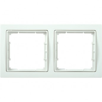 Рамка 2-местная квадратная IEK РУ-2-ББ BOLERO Q1 белый - EMB22-K01-Q1