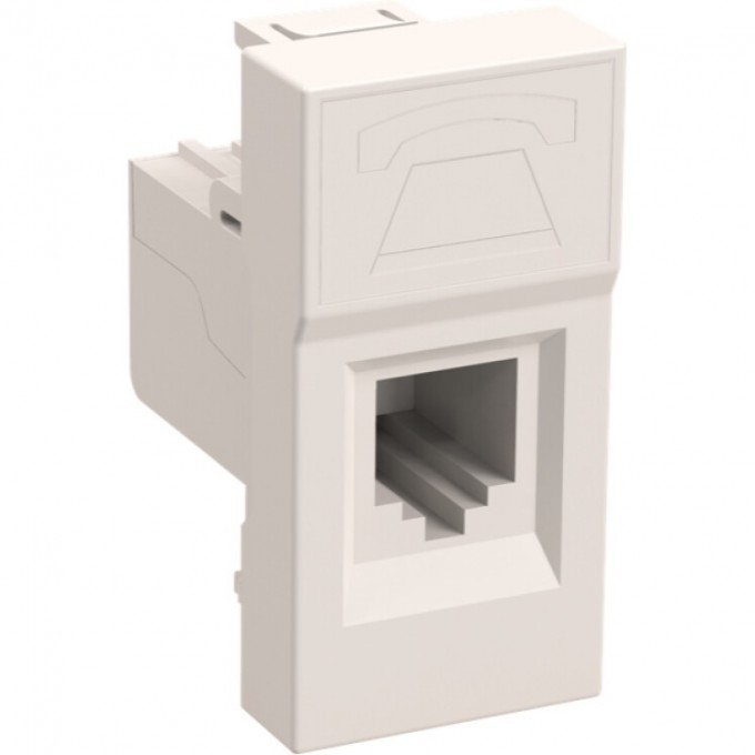 Розетка телефонная IEK РКФ-10-00-П RJ-11 кат.3 (на 1 модуль) ПРАЙМЕР белая - CKK-40D-RT1-K01