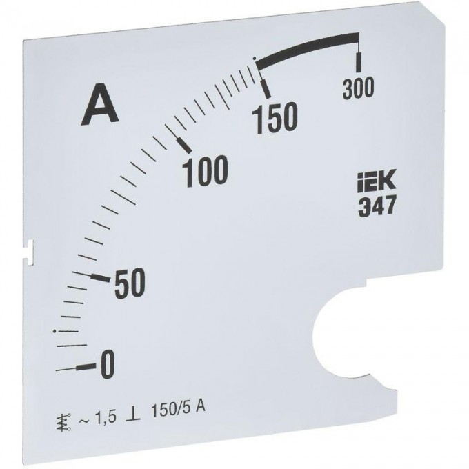 Шкала сменная для амперметра IEK э47 150/5а-1,5 96x96мм IPA20D-SC-0150