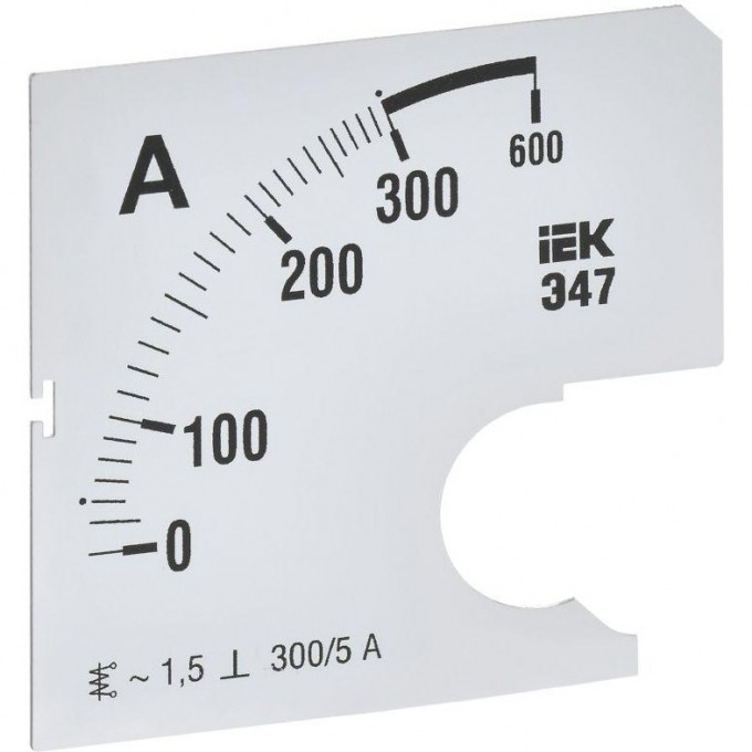 Шкала сменная для амперметра IEK Э47 300/5А-1.5 72х72мм IEK IPA10D-SC-0300