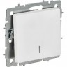 Выключатель проходной 1-клавишный IEK СП BRITE ВС10-1-7-БрАБ 10А белый BR-V12-1-10-K91